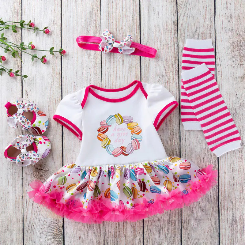 Baby Holiday Outfit Set for Girls 0-2 Years (4 Pieces)