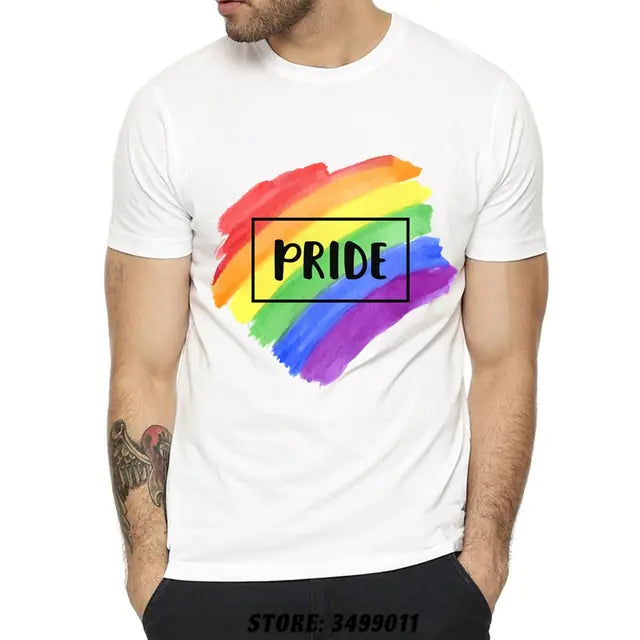Premium Cotton LGBT Rainbow Graphic T-Shirt for Adults