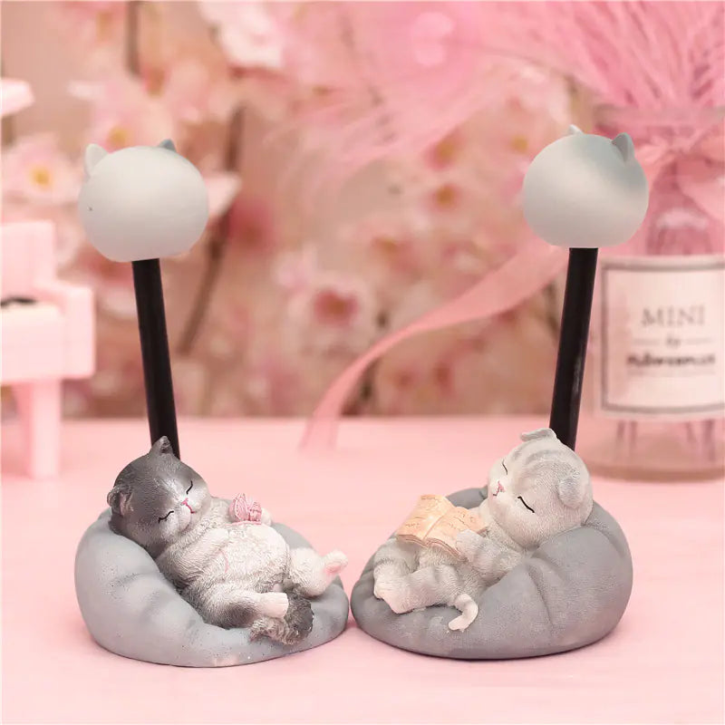 Cute Lazy Cat Night Light for Girls' Dorms