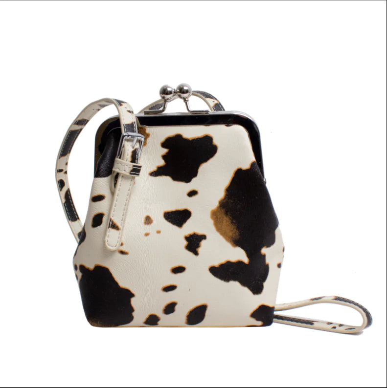 Cow Print Shoulder Tote Bag