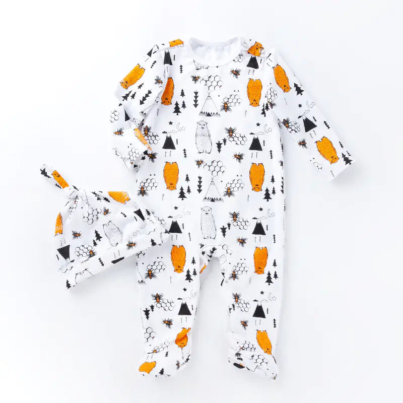 Baby Cartoon Long Sleeve Jumpsuit for Fall/Spring