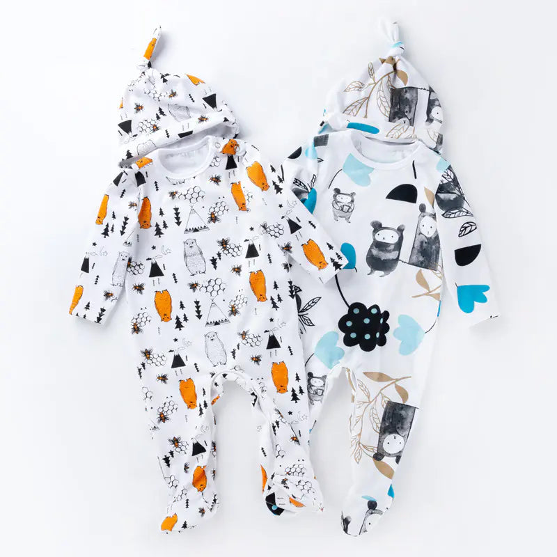 Baby Cartoon Long Sleeve Jumpsuit for Fall/Spring