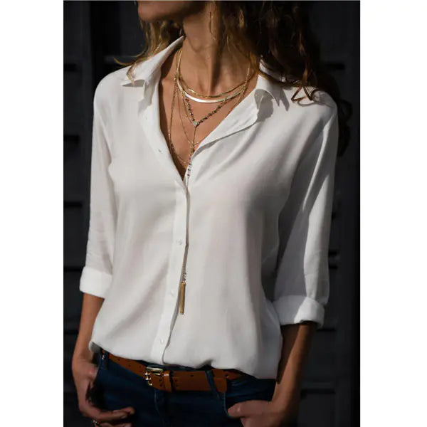 Elegant Long Sleeve Casual Women's Street Shirt