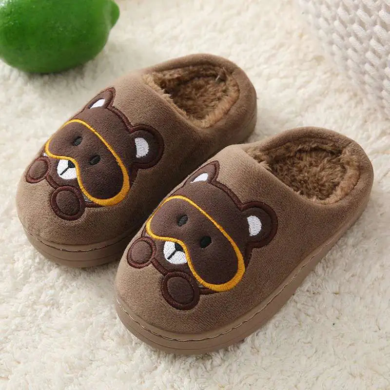 Cute Non-slip Thick Cotton Slippers for Big Kids