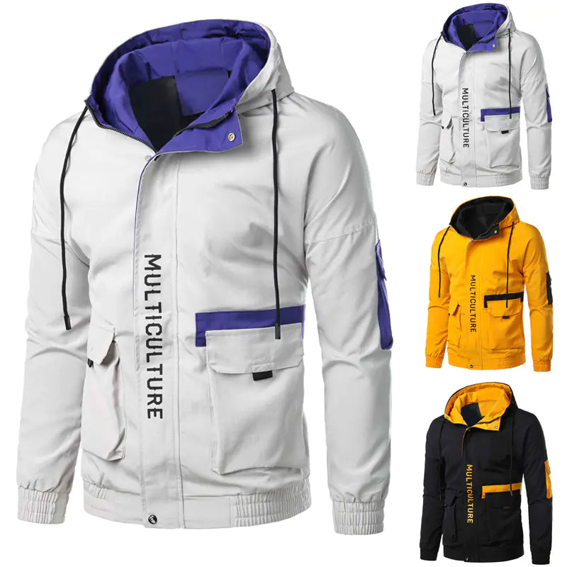 Men's Trendy Hooded Jacket - Casual Fall Outerwear