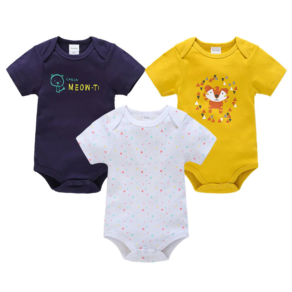 Summer Newborn Baby Clothes 3-Piece Set with Romper