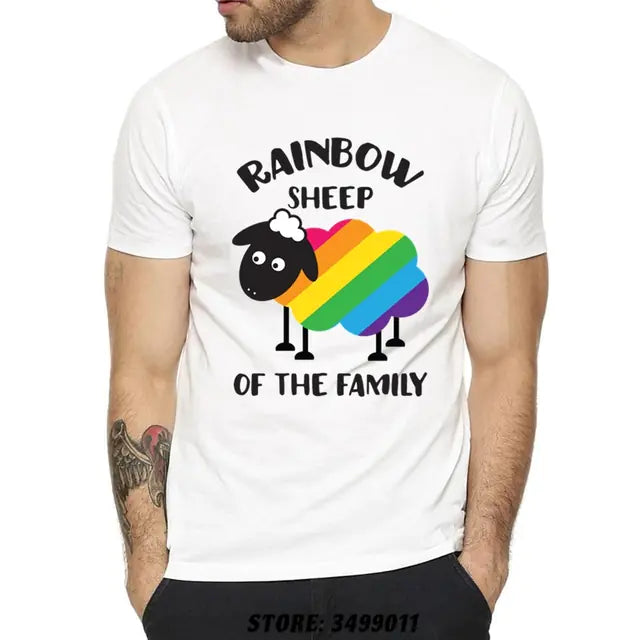 Premium Cotton LGBT Rainbow Graphic T-Shirt for Adults