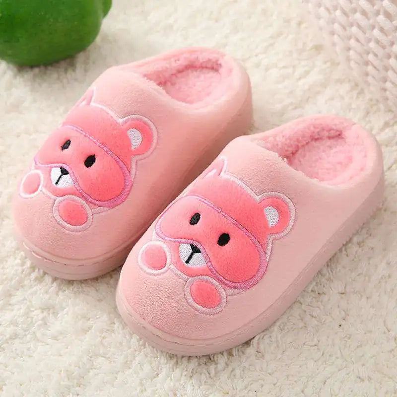 Cute Non-slip Thick Cotton Slippers for Big Kids