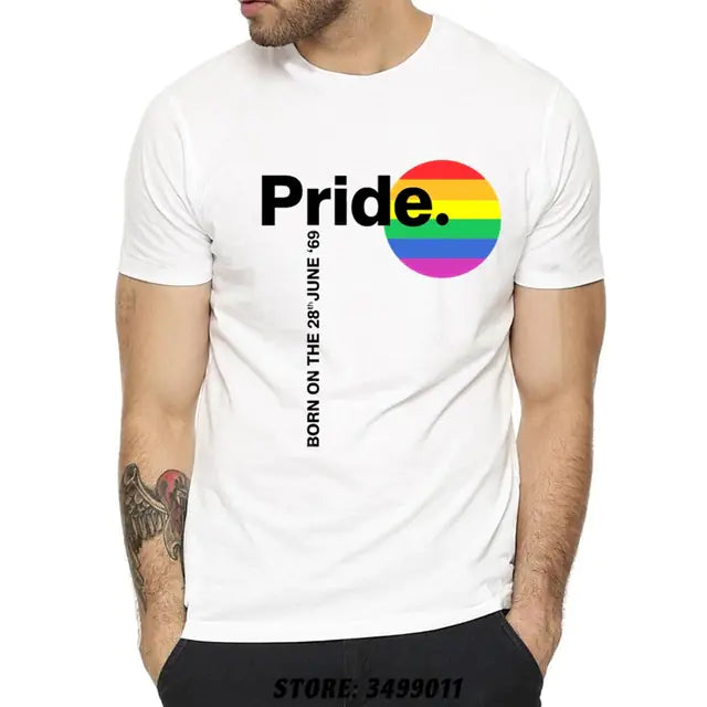 Premium Cotton LGBT Rainbow Graphic T-Shirt for Adults