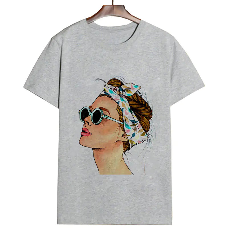 Halloween Print Women's Loose Short Sleeve T-Shirt