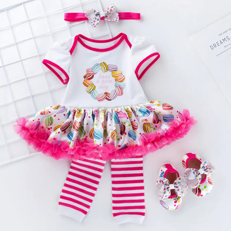Baby Holiday Outfit Set for Girls 0-2 Years (4 Pieces)