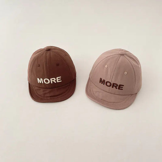 Soft Brim Baby Cap with MORE Letter Design