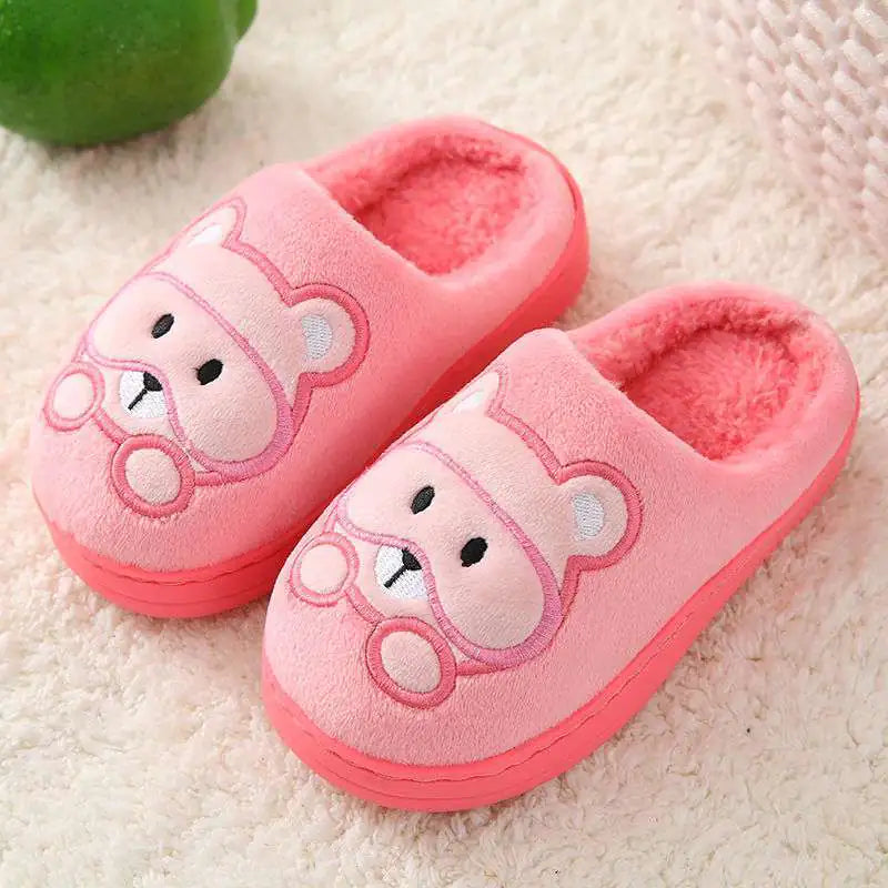 Cute Non-slip Thick Cotton Slippers for Big Kids