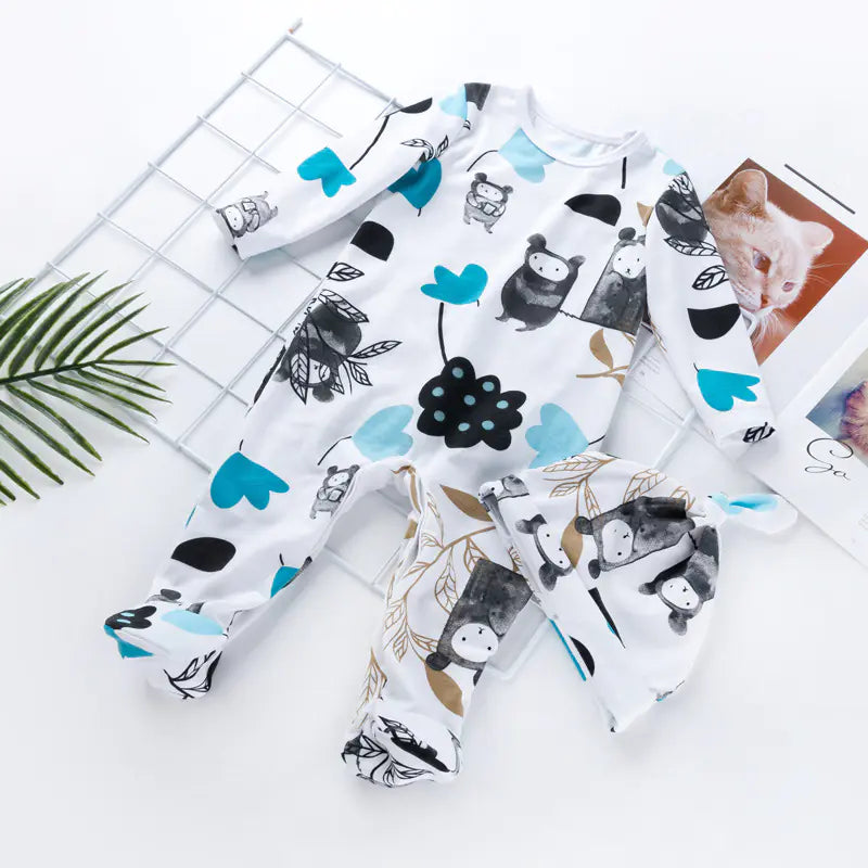 Baby Cartoon Long Sleeve Jumpsuit for Fall/Spring