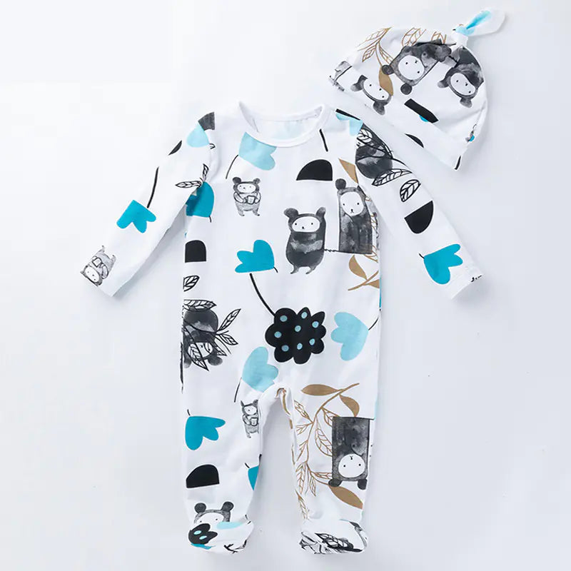 Baby Cartoon Long Sleeve Jumpsuit for Fall/Spring