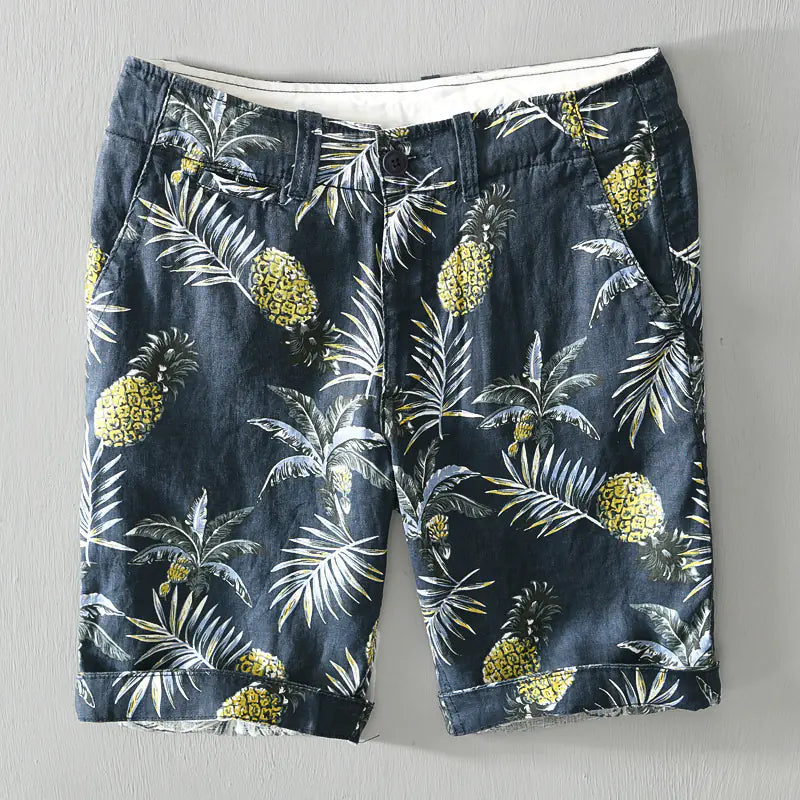 Coconut Tree Print Casual Beach Shorts for Holidays