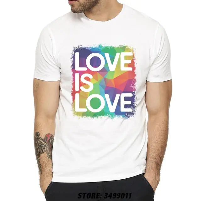 Premium Cotton LGBT Rainbow Graphic T-Shirt for Adults