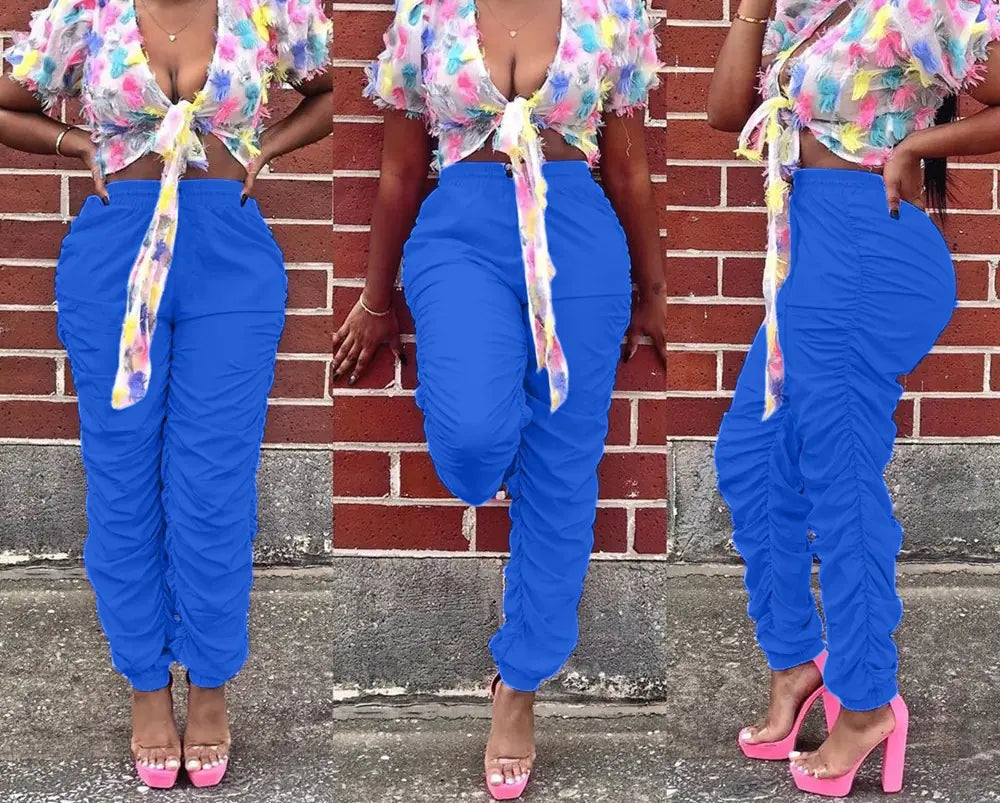 European American Women's Casual Mid-Waist Pants