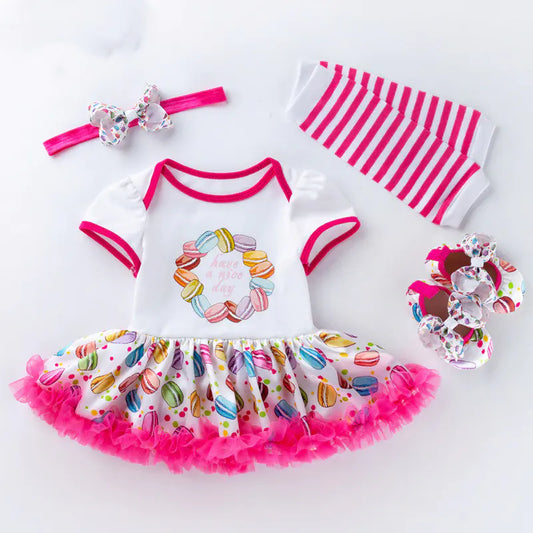 Baby Holiday Outfit Set for Girls 0-2 Years (4 Pieces)
