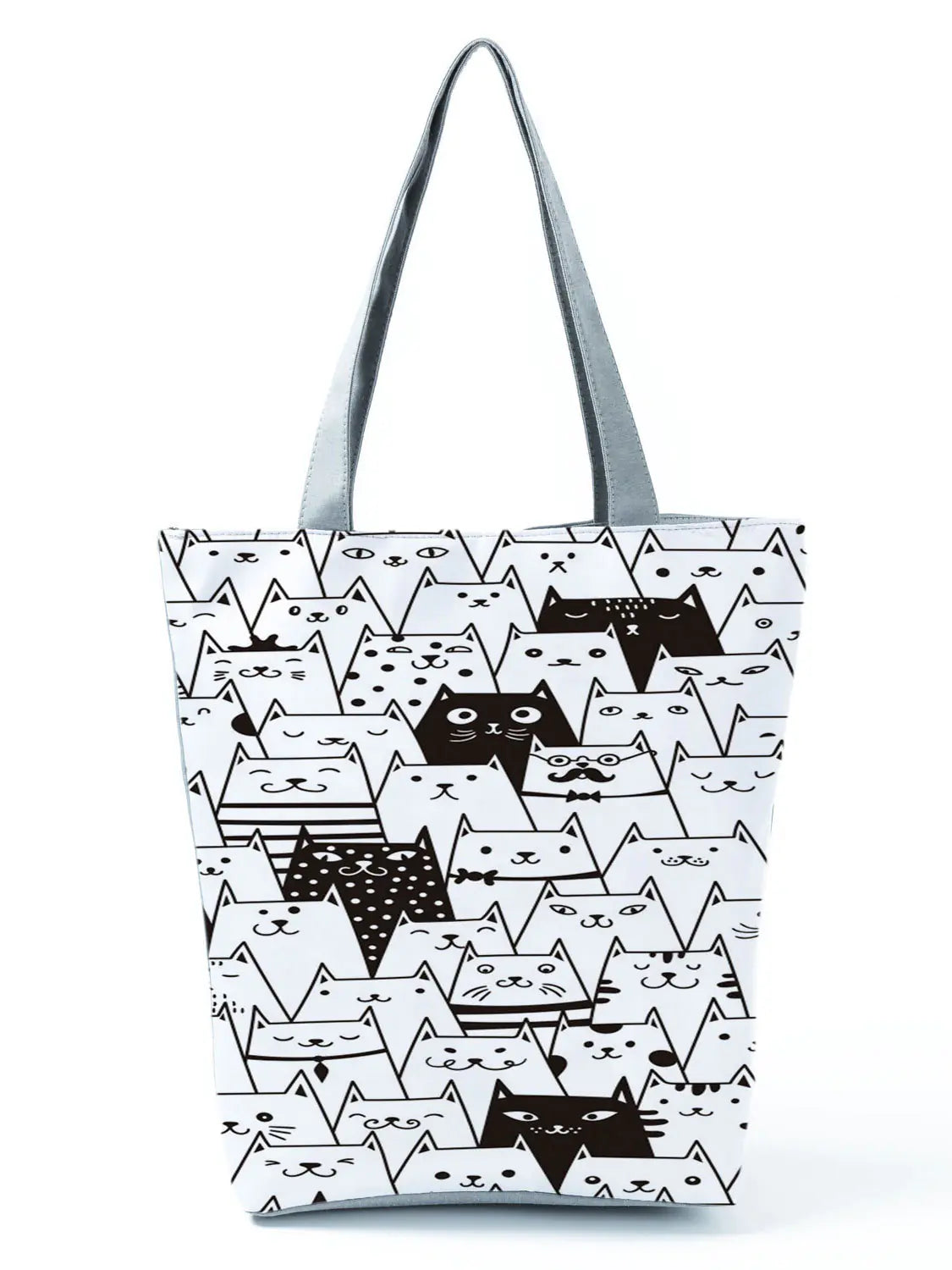 Cat Print Tote Bag - Simple Stylish Shoulder Bag