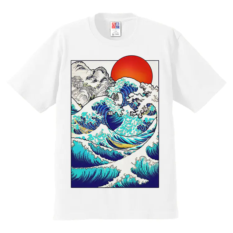 Vintage Ukiyo-e Samurai Print Short Sleeve T-Shirt