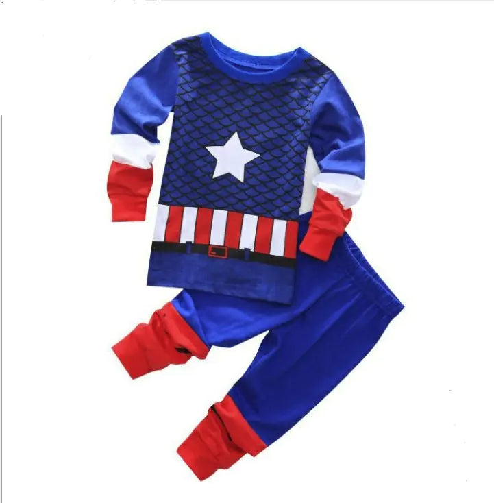 Kids' Cartoon Pajamas Long Sleeve Home Wear Set