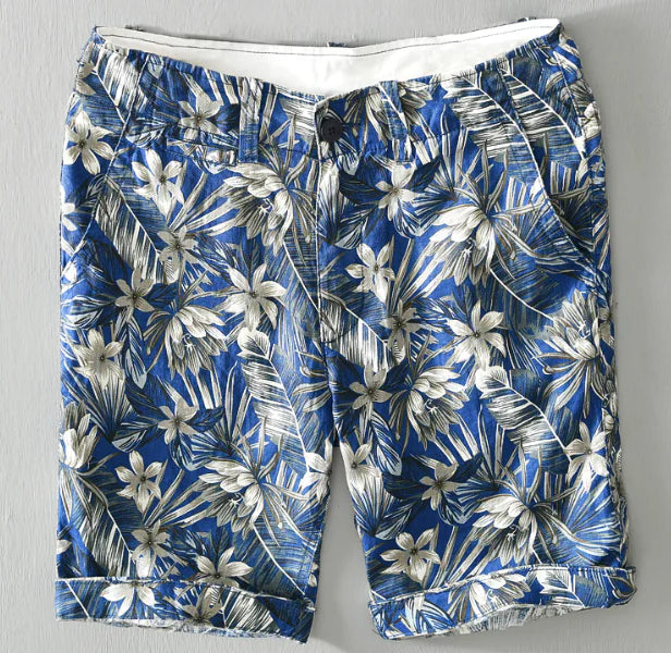 Coconut Tree Print Casual Beach Shorts for Holidays
