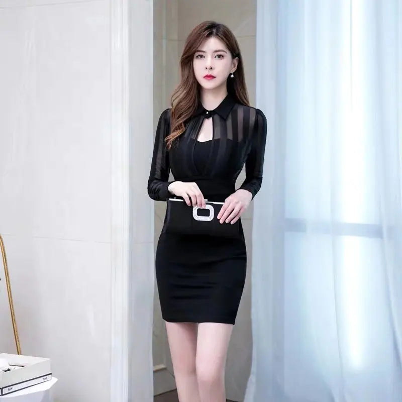 2020 Women's Sheer Hollow Out Bodycon Dress