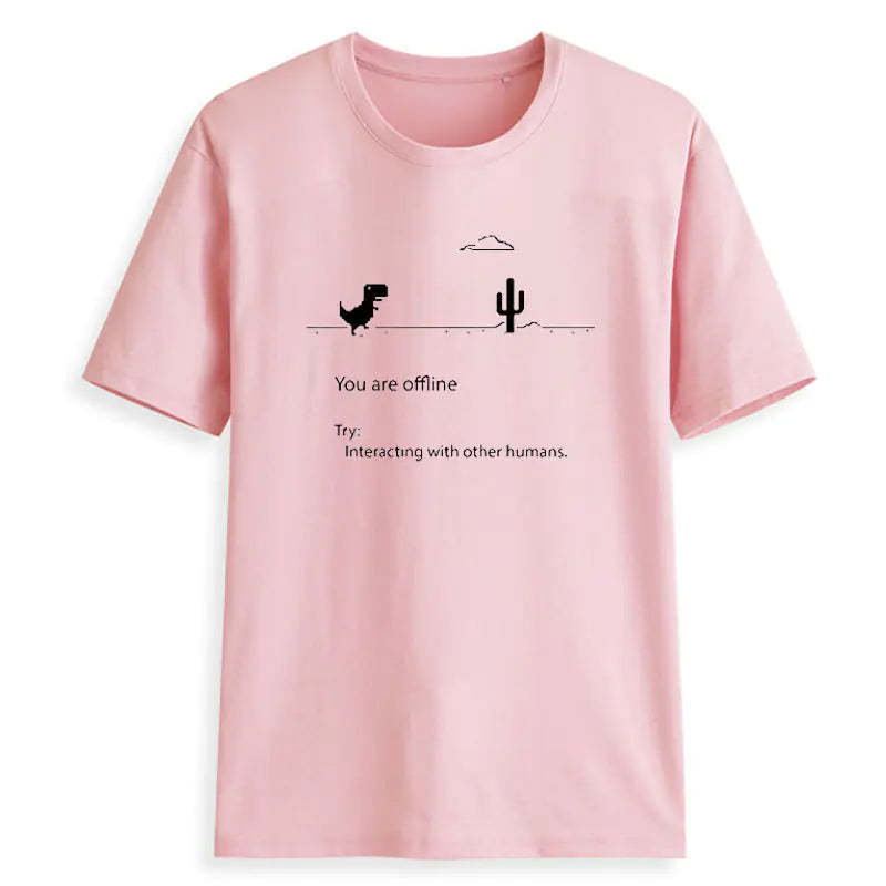 Loose Funny Graphic T-Shirt for Men - Summer Edition