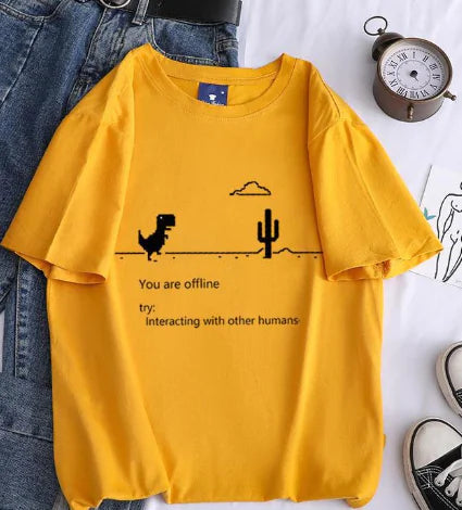 Loose Funny Graphic T-Shirt for Men - Summer Edition