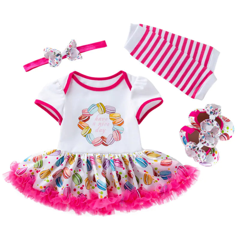 Baby Holiday Outfit Set for Girls 0-2 Years (4 Pieces)
