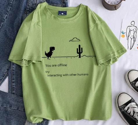 Loose Funny Graphic T-Shirt for Men - Summer Edition