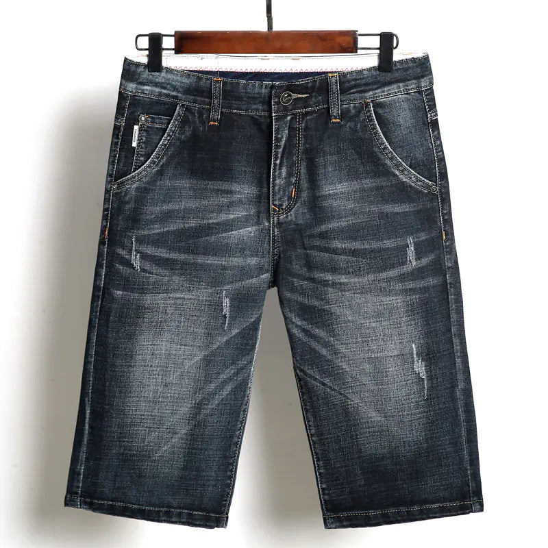 Men's Casual Denim Five-Point Shorts