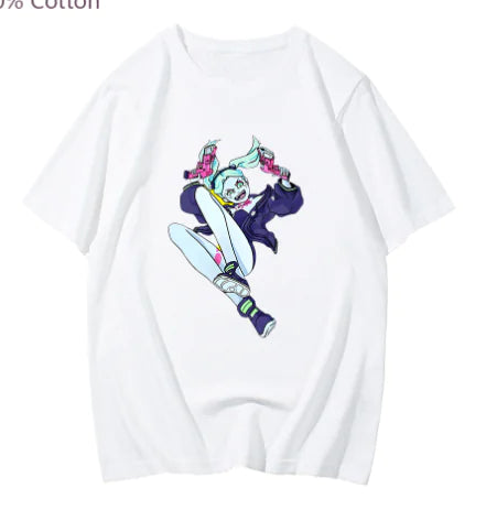 Cyberpunk Style Printed Short Sleeve T-Shirt