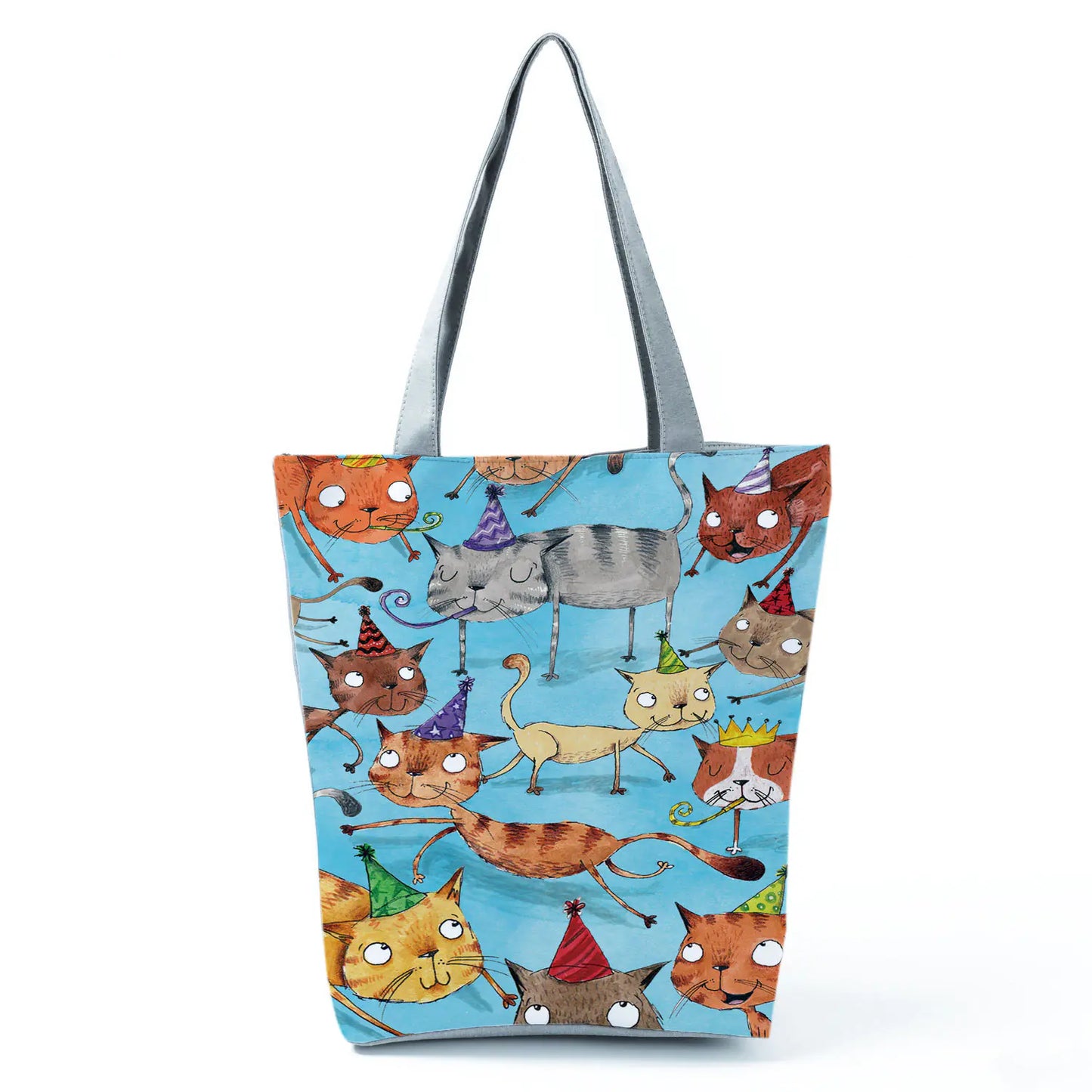 Cat Print Tote Bag - Simple Stylish Shoulder Bag
