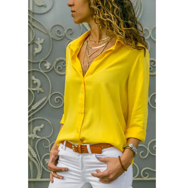 Elegant Long Sleeve Casual Women's Street Shirt